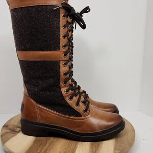 UGG ELVIA WOMEN WINTER TALL BOOTS CHESTNUT US 7.5